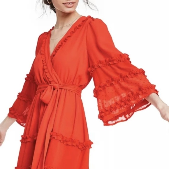 NWT! Alexis red orange dress - Picture 4 of 8